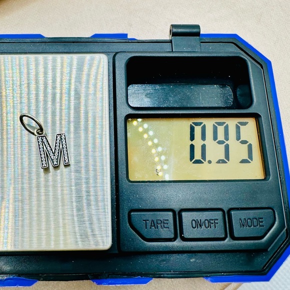 EUC Pandora 791325CZ Sterling Silver Alphabet Letter M Dangle Charm w/ Clear CZs - Picture 11 of 11